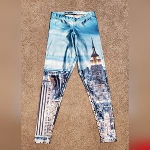 Blackmilk leggings, new york skyline, size large